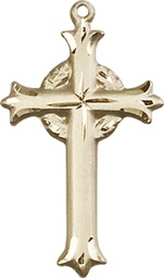 [6011KT] 14kt Gold Cross Medal