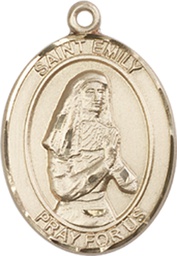 [8047KT] 14kt Gold Saint Emily de Vialar Medal