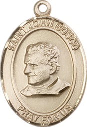 [8055KT] 14kt Gold Saint John Bosco Medal