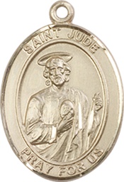 [8060KT] 14kt Gold Saint Jude Medal