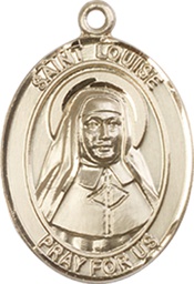 [8064KT] 14kt Gold Saint Louise de Marillac Medal