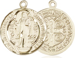 [0026BKT] 14kt Gold Saint Benedict Medal