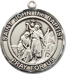 [8054RDSS] Sterling Silver Saint John the Baptist Medal