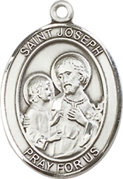 [8058SSY] Sterling Silver Saint Joseph Medal - With Box