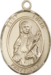 [8065GF] 14kt Gold Filled Saint Lucia of Syracuse Medal