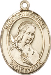 [8077GF] 14kt Gold Filled Saint Philomena Medal