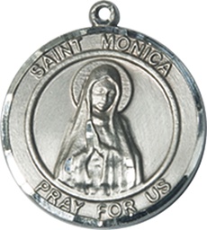 [8079RDSS] Sterling Silver Saint Monica Medal