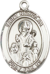 [8080SSY] Sterling Silver Saint Nicholas Medal - With Box