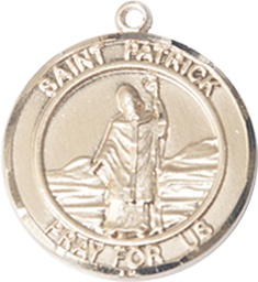 [8084RDGF] 14kt Gold Filled Saint Patrick Medal