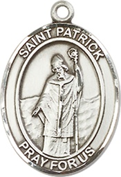 [8084SSY] Sterling Silver Saint Patrick Medal - With Box