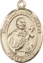 [8089GF] 14kt Gold Filled Saint Martin de Porres Medal