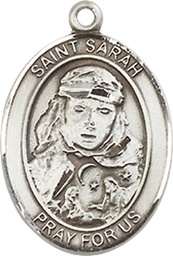[8097SSY] Sterling Silver Saint Sarah Medal - With Box