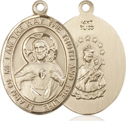 [8098KT] 14kt Gold Scapular Medal