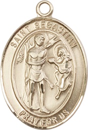 [8100GF] 14kt Gold Filled Saint Sebastian Medal