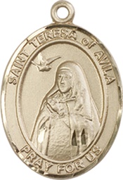[8102GF] 14kt Gold Filled Saint Teresa of Avila Medal