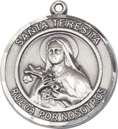 [8106RDSPSS] Sterling Silver Santa Teresita Medal