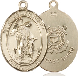 [8118GF3] 14kt Gold Filled Guardian Angel Coast Guard Medal