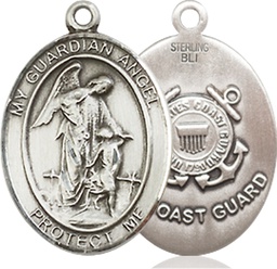 [8118SS3] Sterling Silver Guardian Angel Coast Guard Medal