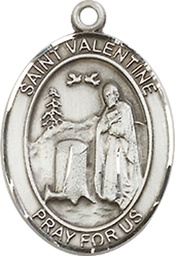 [8121SSY] Sterling Silver Saint Valentine of Rome Medal - With Box