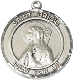 [8123RDSS] Sterling Silver Saint Brigid of Ireland Medal
