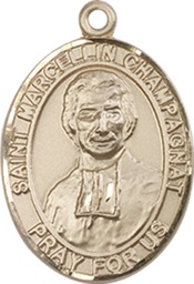 [8131GF] 14kt Gold Filled Saint Marcellin Champagnat Medal