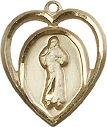 [4119KT] 14kt Gold Divine Mercy Medal