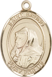 [8270GF] 14kt Gold Filled Saint Bruno Medal