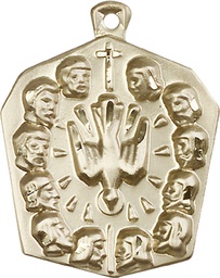 [5675KT] 14kt Gold Apostles Medal