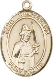 [8273GF] 14kt Gold Filled Saint Wenceslaus Medal