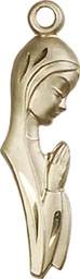 [5907KT] 14kt Gold Madonna Medal