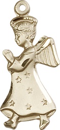 [5915KT] 14kt Gold Angel Medal