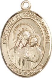 [8287GF] 14kt Gold Filled Our Lady of Good Counsel Medal