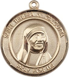 [8295RDKT] 14kt Gold Saint Teresa of Calcutta Medal