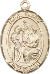 [7218KT] 14kt Gold Holy Family Medal