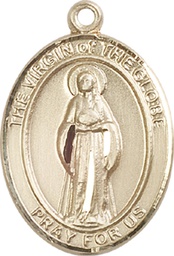[7345KT] 14kt Gold Virgin of the Globe Medal