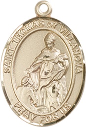 [8304GF] 14kt Gold Filled Saint Thomas of Villanova Medal