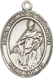 [8304SS] Sterling Silver Saint Thomas of Villanova Medal