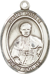 [8305SS] Sterling Silver Saint Pius X Medal