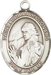 [8308SS] Sterling Silver Saint Finnian of Clonard Medal