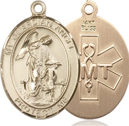 [8118KT10] 14kt Gold Guardian Angel EMT Medal