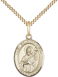 [8316GF/18G] 14kt Gold Filled Saint Malachy O'More Pendant on a 18 inch Gold Plate Light Curb chain