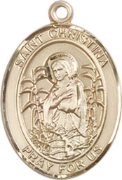 [8320GF] 14kt Gold Filled Saint Christina the Astonishing Medal