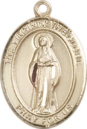 [8345KT] 14kt Gold Virgin of the Globe Medal