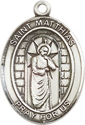 [8331SS] Sterling Silver Saint Matthias the Apostle Medal