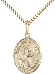 [8333GF/18G] 14kt Gold Filled Saint Edmund Campion Pendant on a 18 inch Gold Plate Light Curb chain