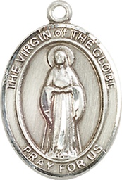 [8345SS] Sterling Silver Virgin of the Globe Medal