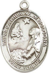 [8354SS] Sterling Silver Saint Catherine of Bologna Medal