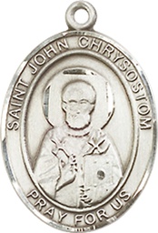 [8357SS] Sterling Silver Saint John Chrysostom Medal