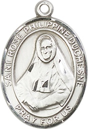 [8371SS] Sterling Silver Saint Rose Philippine Medal