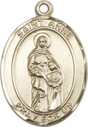 [8374GF] 14kt Gold Filled Saint Anne Medal